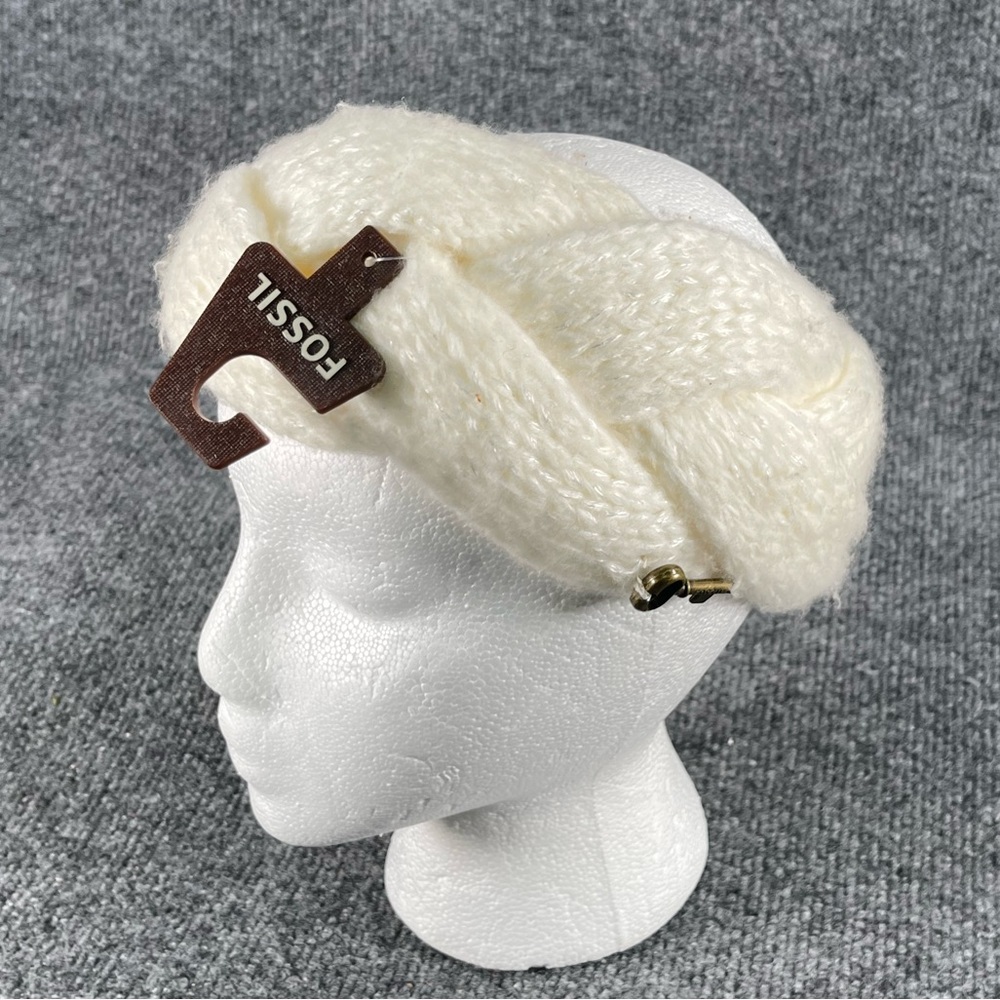 NWOT Fossil Women's Beige Knit Braided Winter Headband